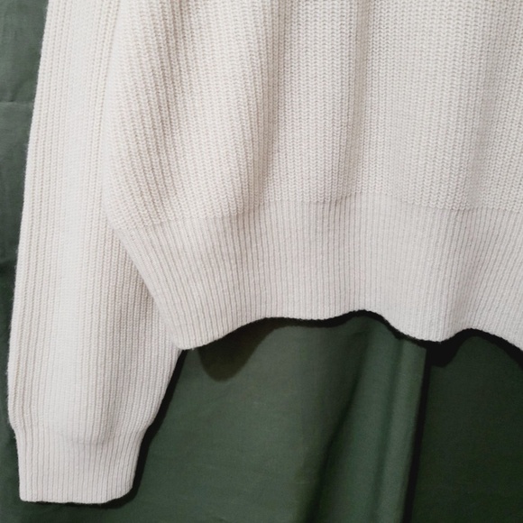 Unworn RLX Ralph Lauren Cashmere Rib-Knit Half-Zip Sweater in Cream - Picture 6 of 9